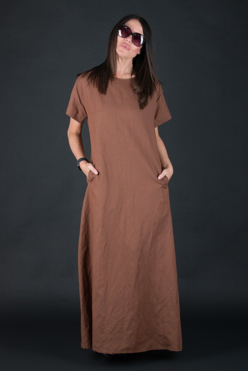 Long Linen summer Dress RENEE - EUG Fashion EugFashion 