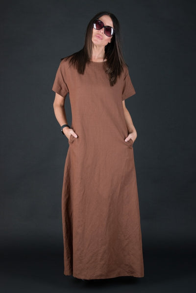 Long Linen summer Dress RENEE - EUG Fashion EugFashion 