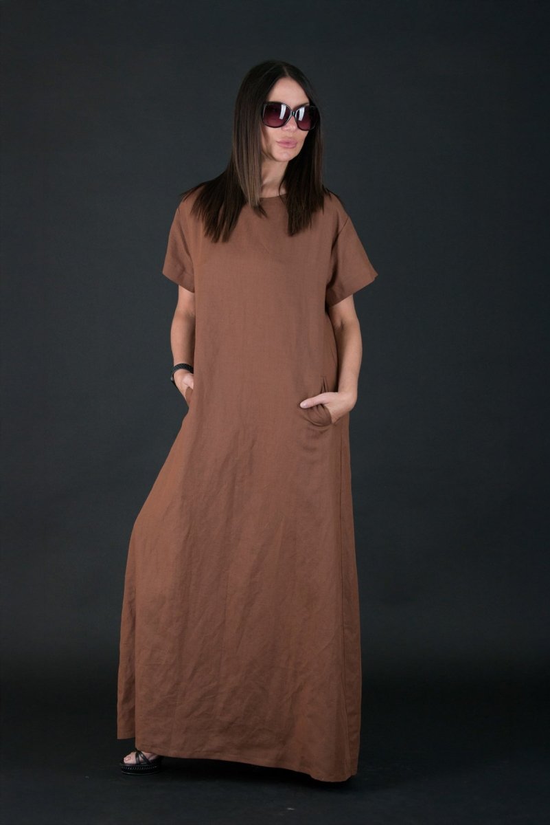 Long Linen summer Dress RENEE - EUG Fashion EugFashion 