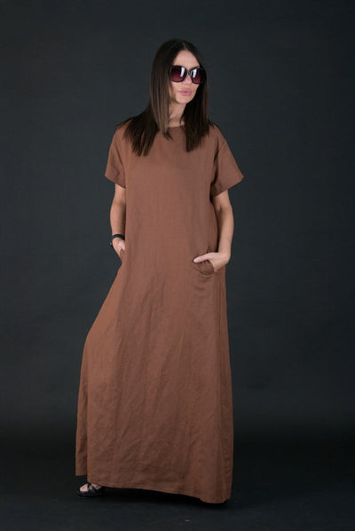 Long Linen summer Dress RENEE - EUG Fashion EugFashion 