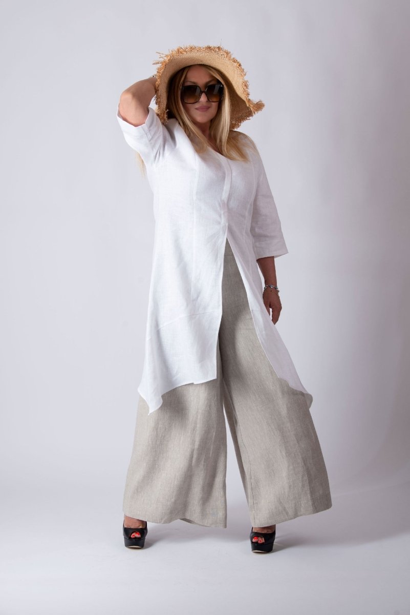 Long Linen Tunic EFFE - EUG FASHION EugFashion 