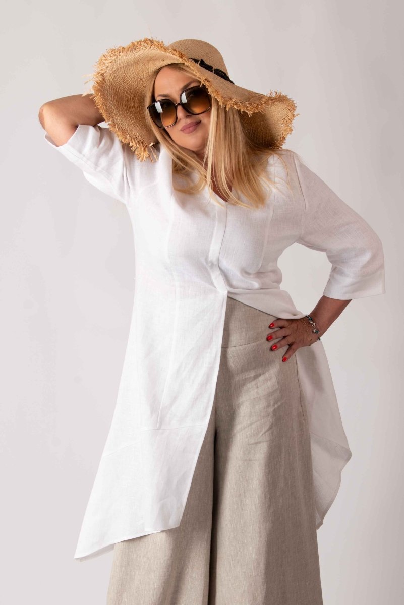 Long Linen Tunic EFFE - EUG Fashion EugFashion 