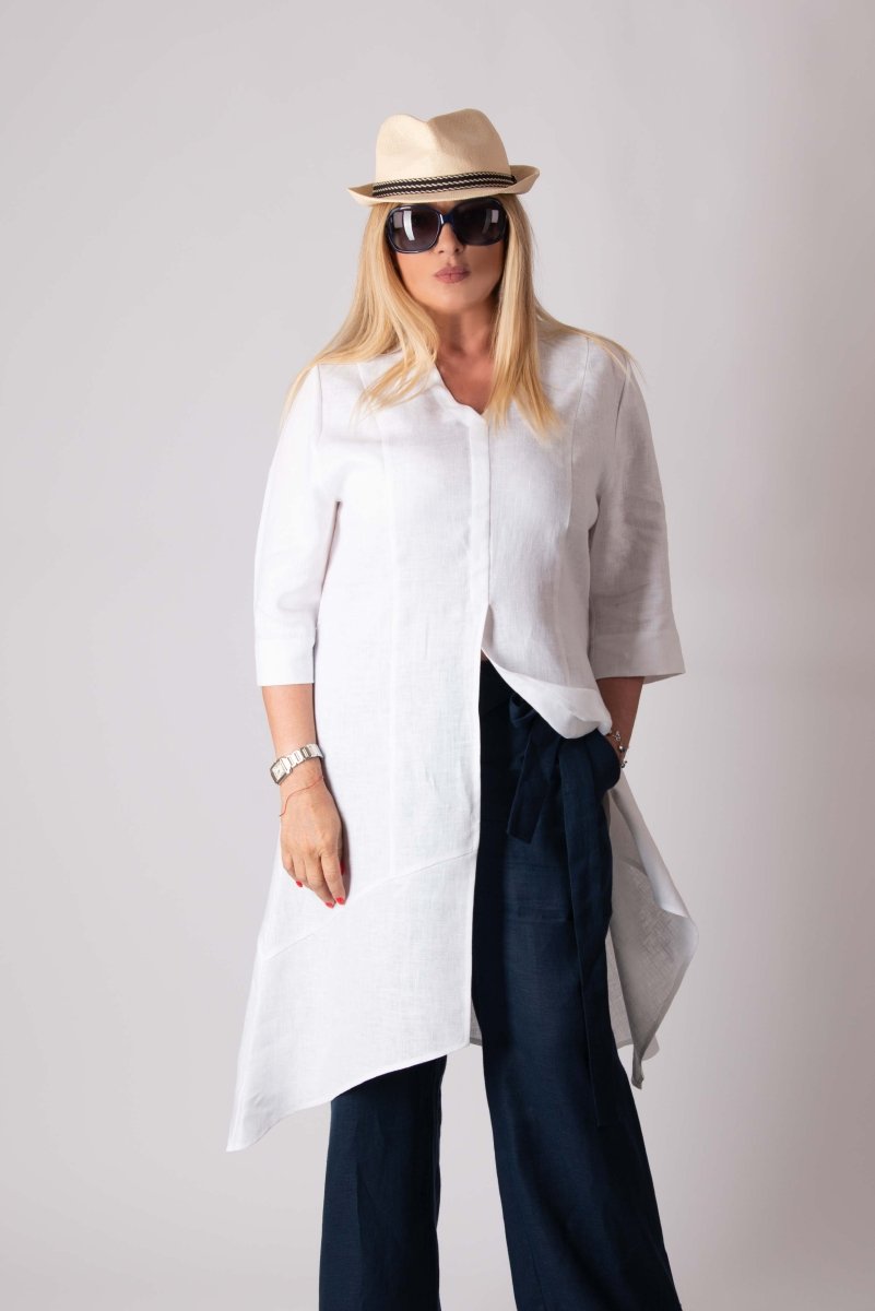 Long Linen Tunic EFFE - EUG FASHION EugFashion 