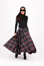 Long Plaid Skirt Zefira - EUG Fashion
