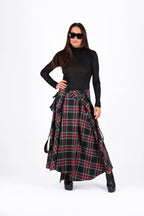 Long Plaid Skirt Zefira - EUG Fashion