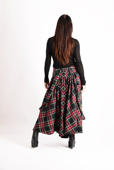 Long Plaid Skirt Zefira - EUG FASHION EugFashion 