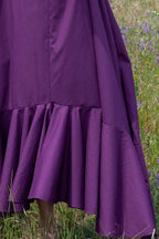 Long Purple Cotton Summer Dress DIVA - EUG Fashion