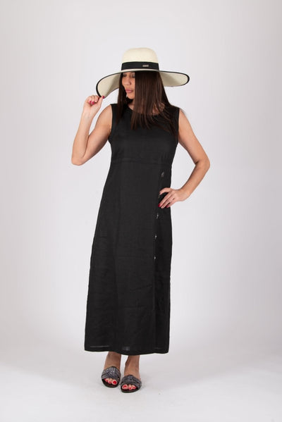 Long Sleeveless Linen Dress PRIMA - EUG Fashion EugFashion 