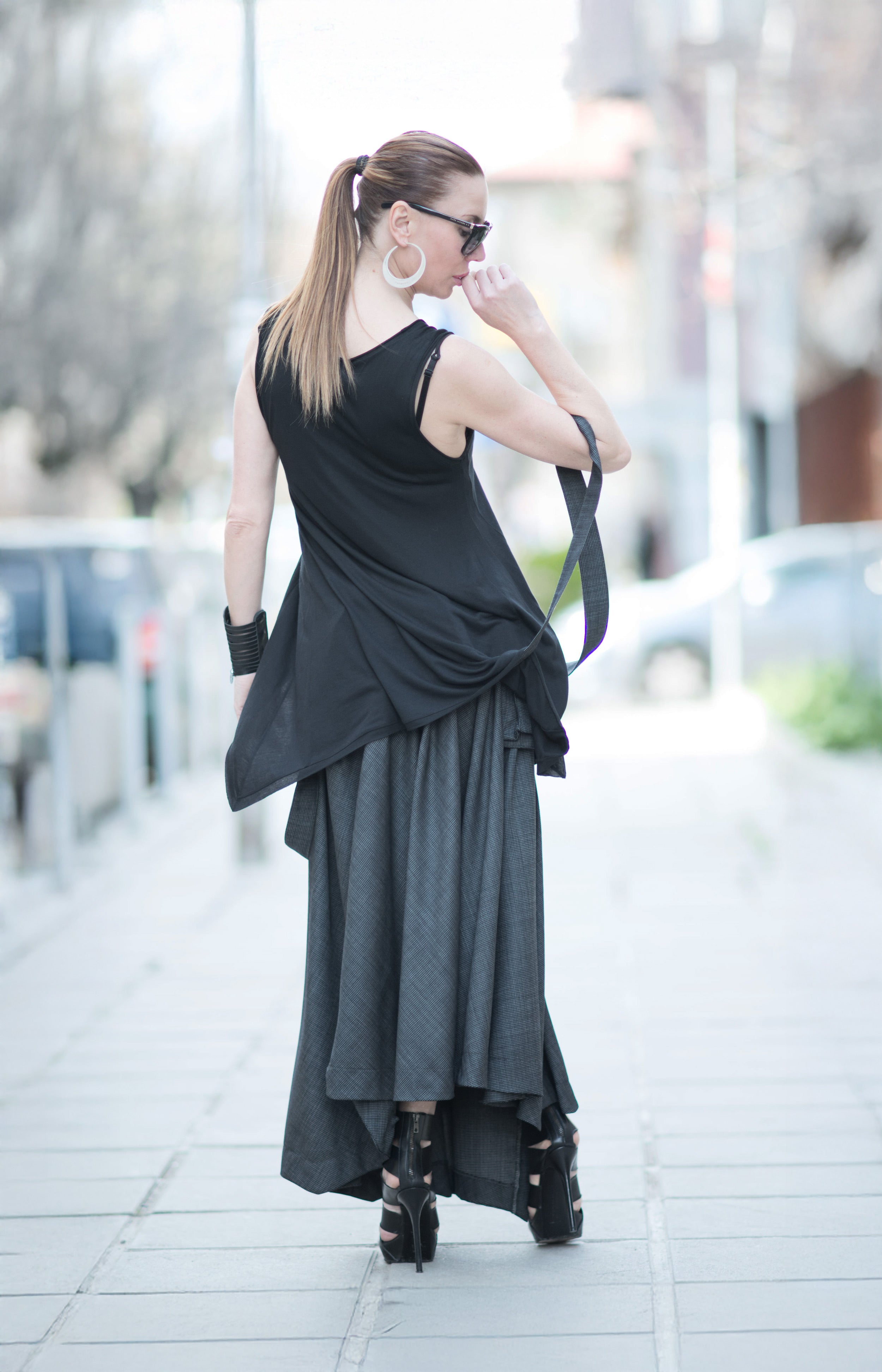 Asymmetrical Long Skirt - Zefira