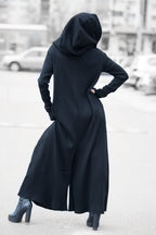 Black knitted jumpsuit #black