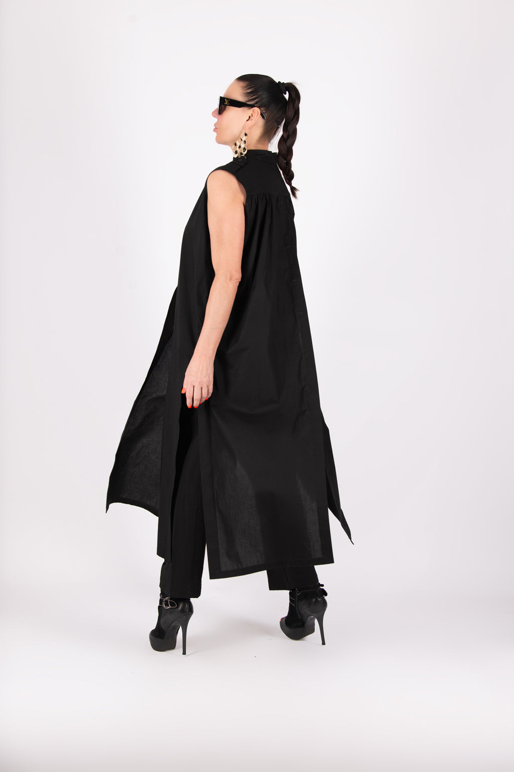 Long cotton shirt  - EUG fashion #black
