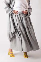 Linen Flounces Skirt - EUGF