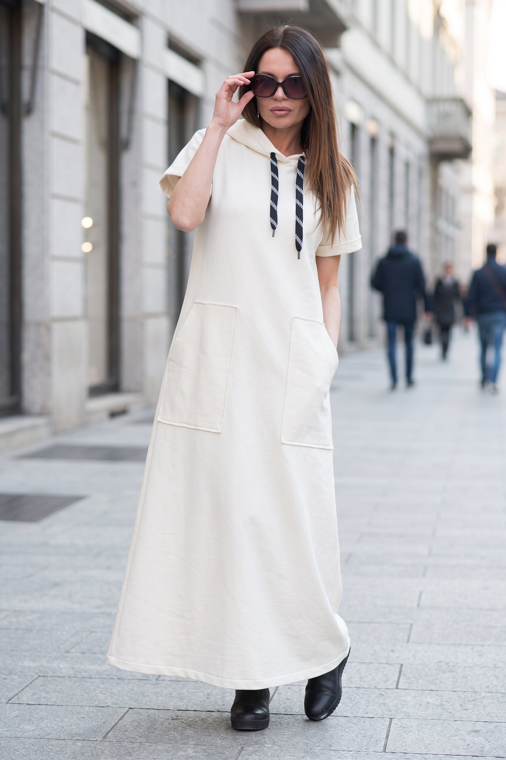A Line long dress a line #off-white