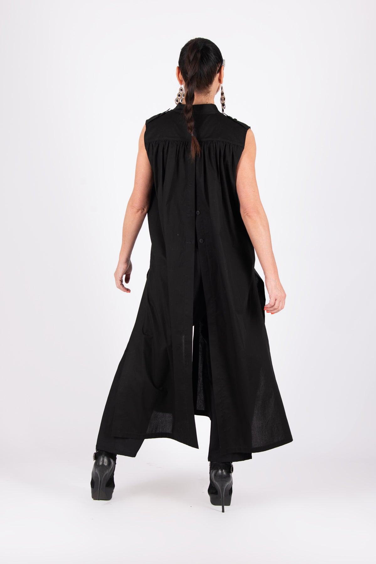 Long cotton shirt  - EUG fashion #black