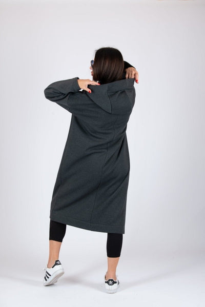 Loose Hooded Dress ELLA - EUG Fashion EugFashion 