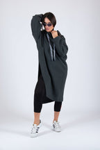 Loose Hooded Dress ELLA - EUG Fashion