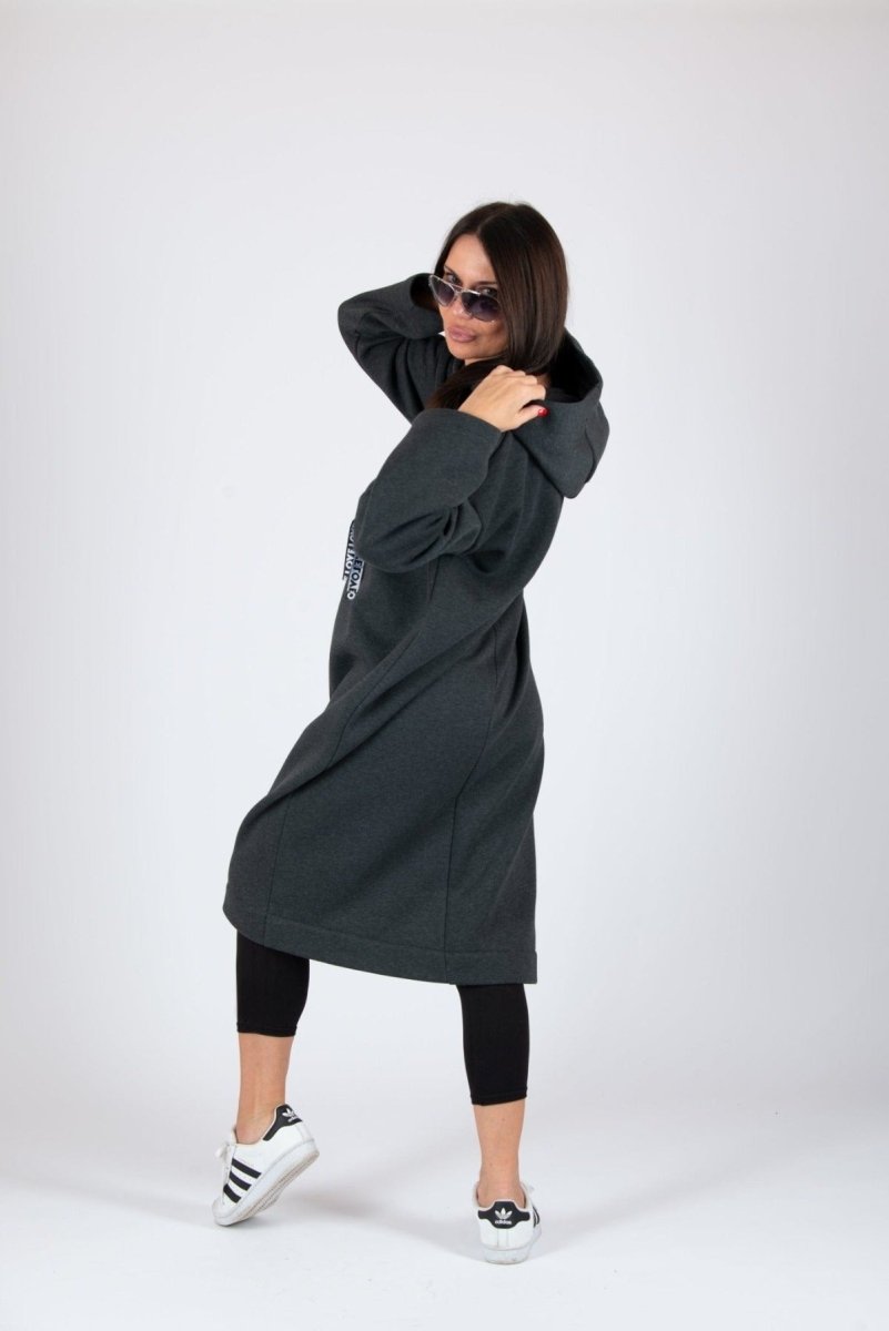 Loose Hooded Dress ELLA - EUG Fashion