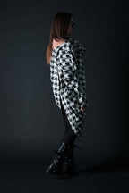 Loose Houndstooth Cotton Tunic FABIANA - EUG Fashion