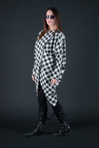 Loose Houndstooth Cotton Tunic FABIANA - EUG Fashion