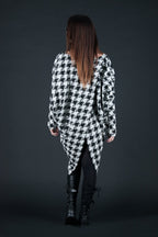 Loose Houndstooth Cotton Tunic FABIANA - EUG Fashion