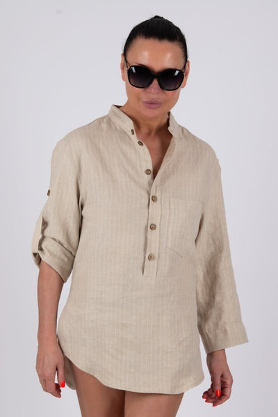 Loose Linen Shirt LESY - EUG Fashion EugFashion 