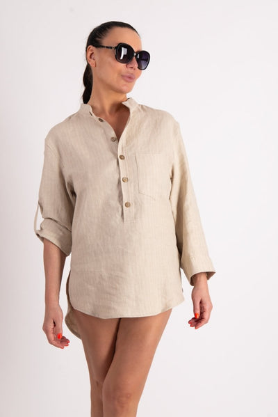Loose Linen Shirt LESY - EUG Fashion EugFashion 