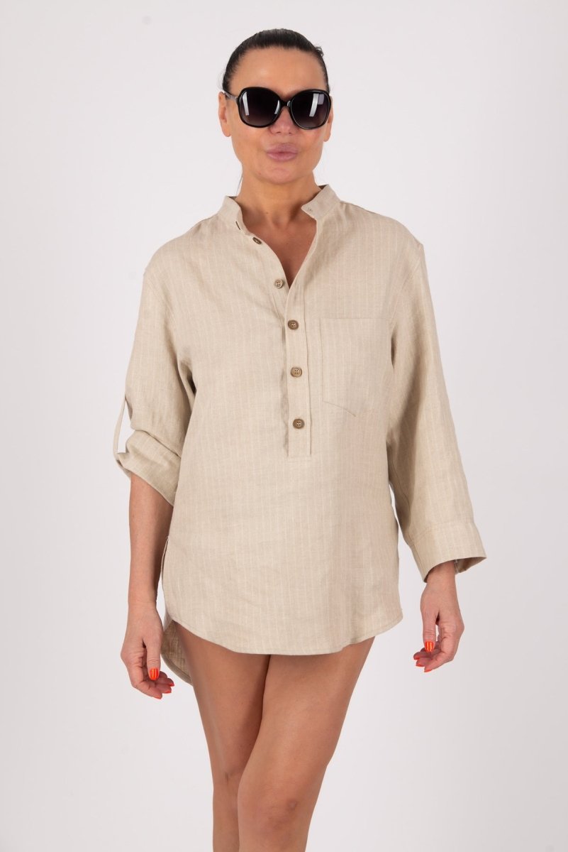 Loose Linen Shirt LESY - EUG Fashion EugFashion 