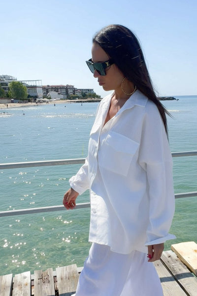 Loose Linen Shirt MARINA - EUG Fashion EugFashion 