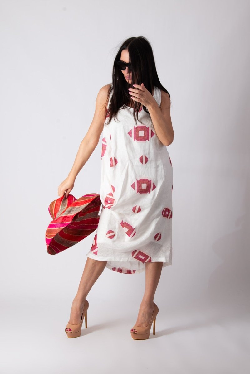 Loose Linen summer Dress PARIS - EUG Fashion EugFashion 