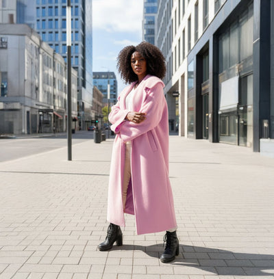 Loose Winter Pink Coat SIRI - EUG Fashion EugFashion 