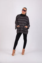 Loose Winter Poncho MAGDALENA - EUG Fashion