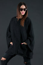 Loose Winter Poncho MAGDALENA - EUG Fashion