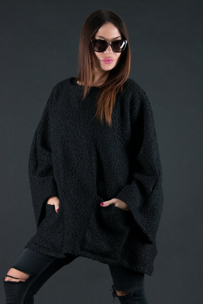 Loose Winter Poncho MAGDALENA - EUG Fashion EugFashion 