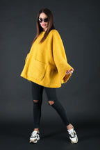 Loose Winter Poncho MAGDALENA - EUG Fashion