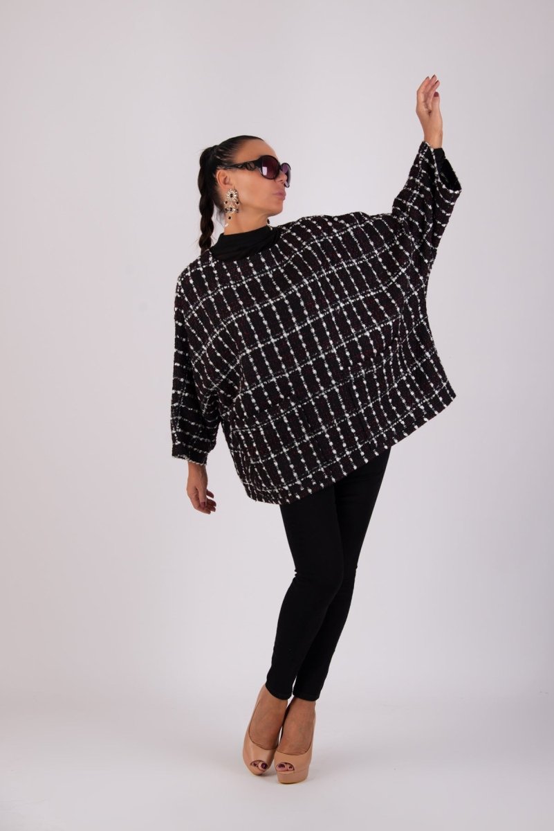 Loose Winter Poncho MAGDALENA - EUG Fashion