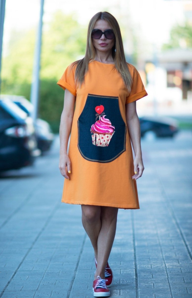 MAGNOLIA Midi Dress with Print on SALE - EUG Fashion
