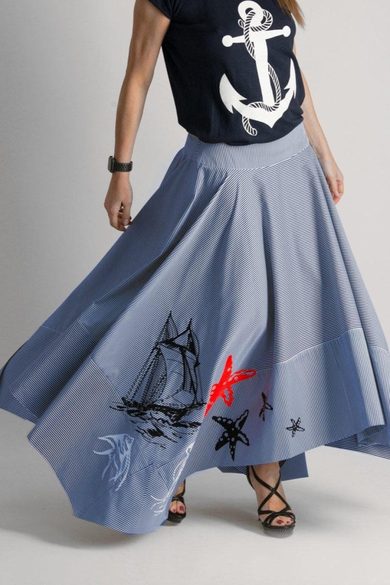 Marine Long Skirt JULIE - EUG Fashion EugFashion 