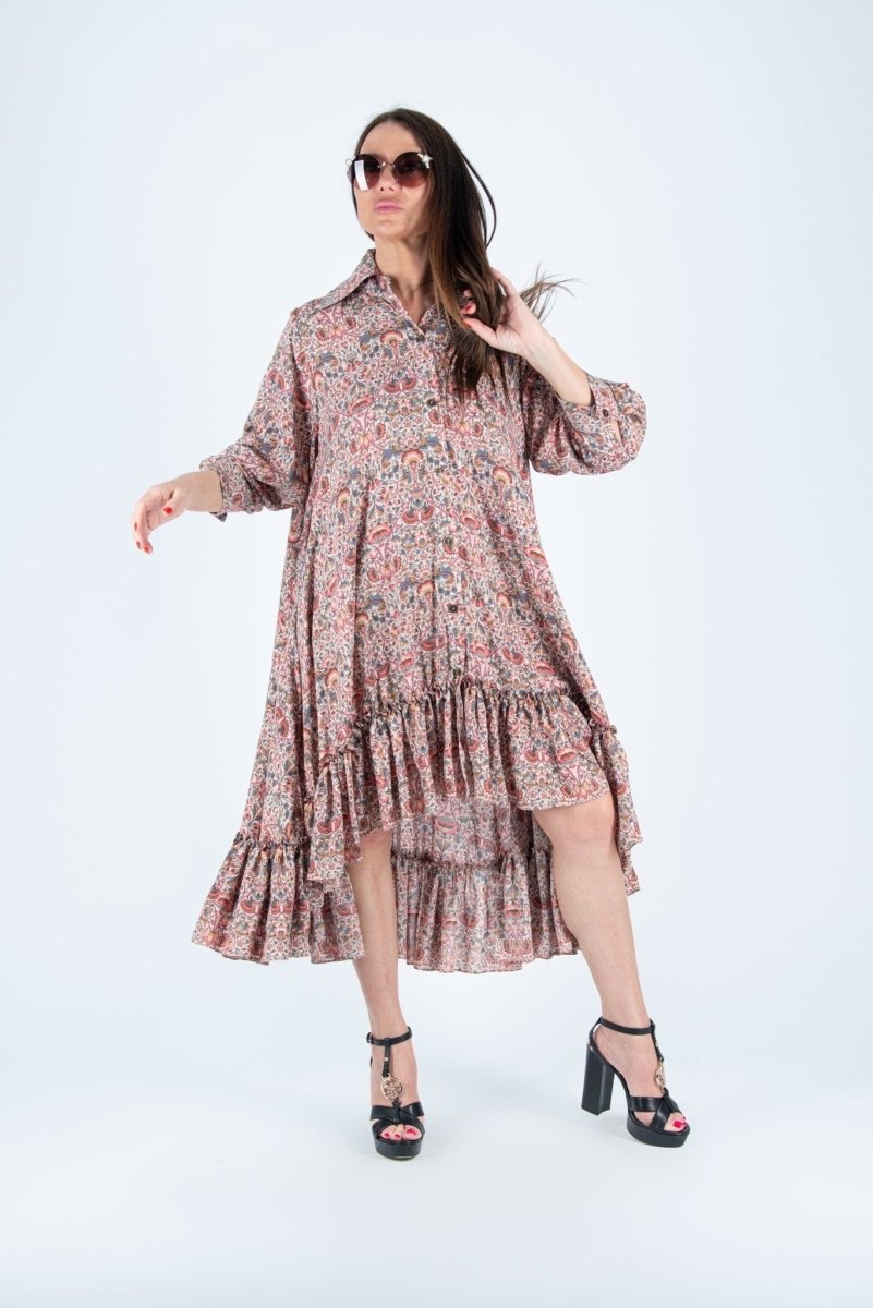 MARTINA Floral Shirtdress ON SALE - EUG FASHION EugFashion 