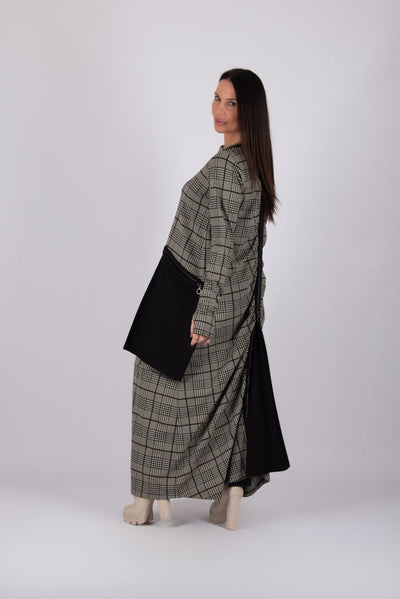 Maxi Plaid Dress LARA - EUG FASHION EugFashion 