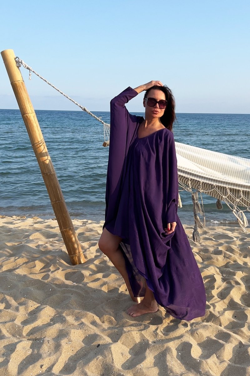 Maxi Purple Caftan PREA - EUG FASHION
