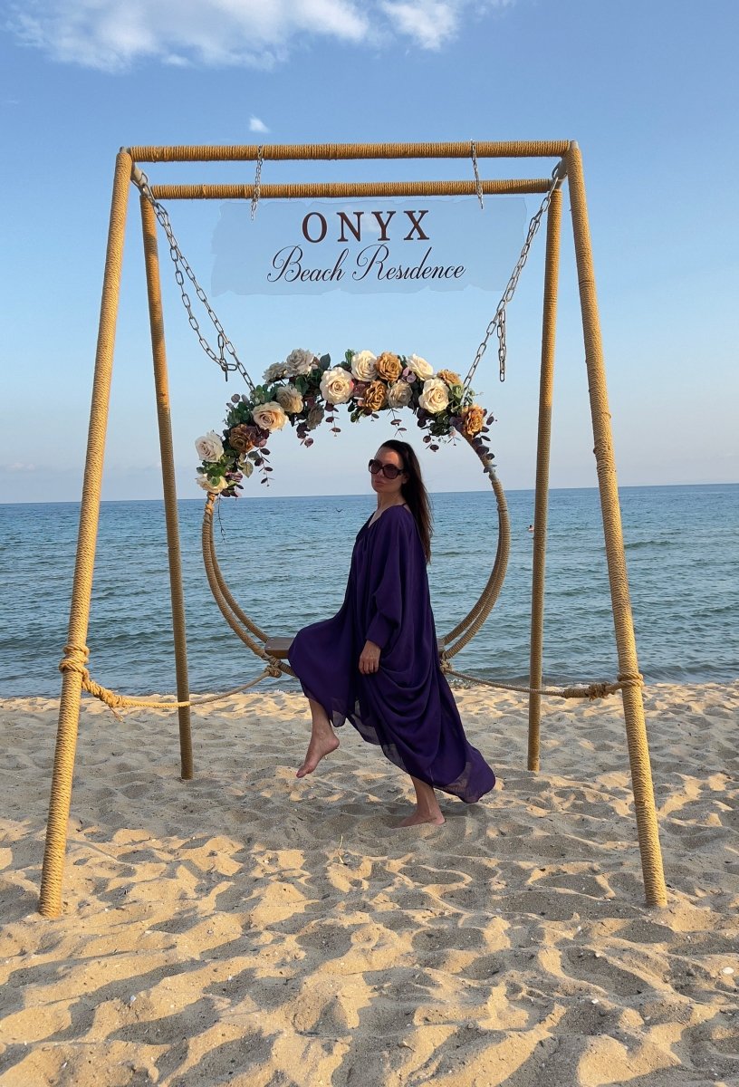 Maxi Purple Caftan PREA - EUG FASHION