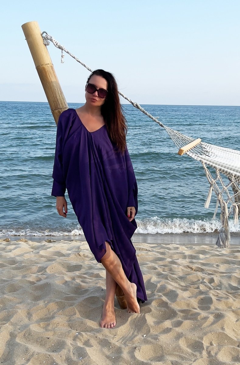 Maxi Purple Caftan PREA - EUG FASHION
