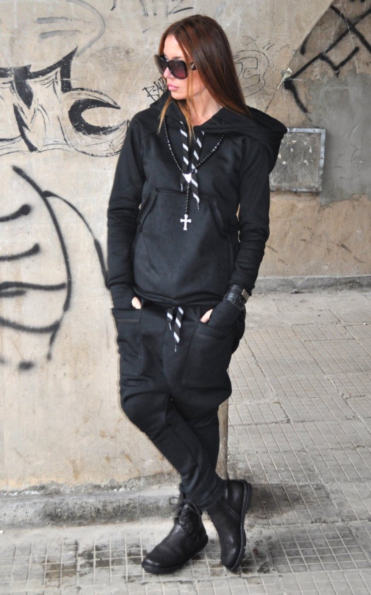 MEGAN Drop Crotch Pants - EUG Fashion