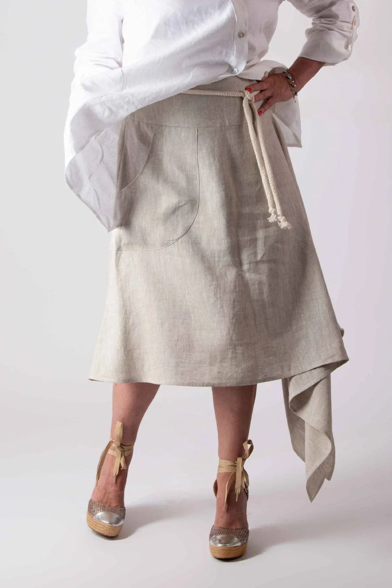 MISY STYLISH LINEN SKIRT - EUG Fashion