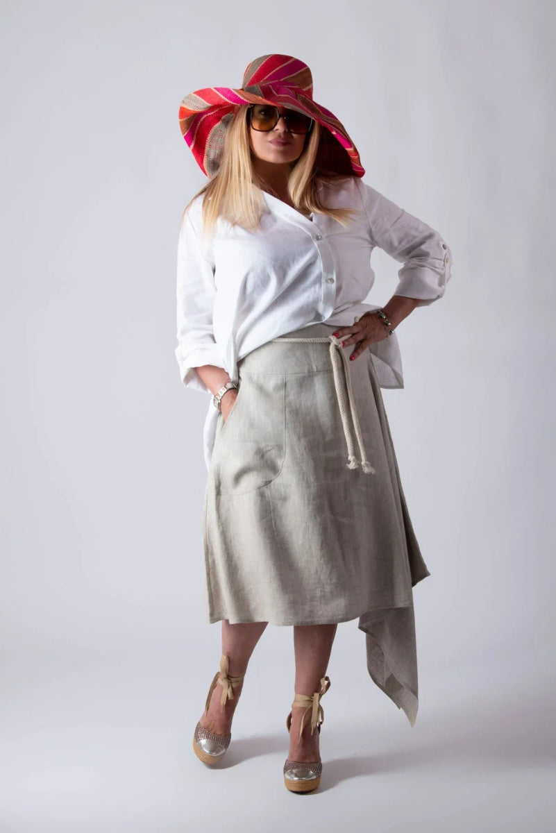 MISY STYLISH LINEN SKIRT - EUG FASHION EugFashion 