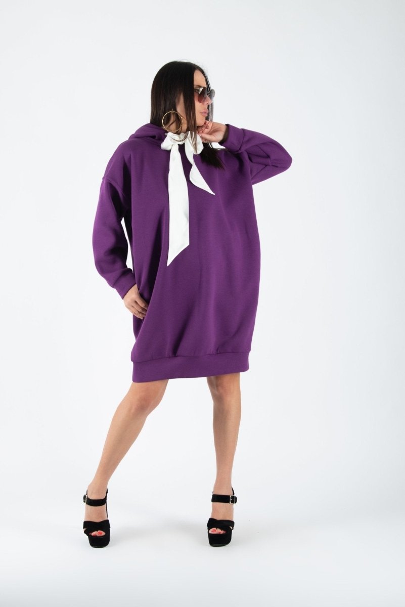 Molly Sweatshirt Hooded Dress SALE - EUG Fashion EugFashion 