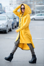 Mustard Hooded Zipper Sport Jacket BRANDY - EUG Fashion