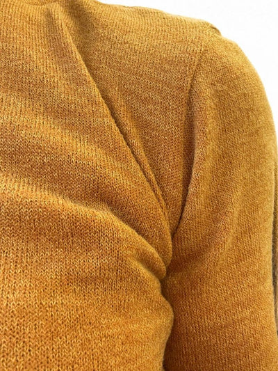 Mustard turtleneck print top MARGARITA - EUG Fashion EugFashion 