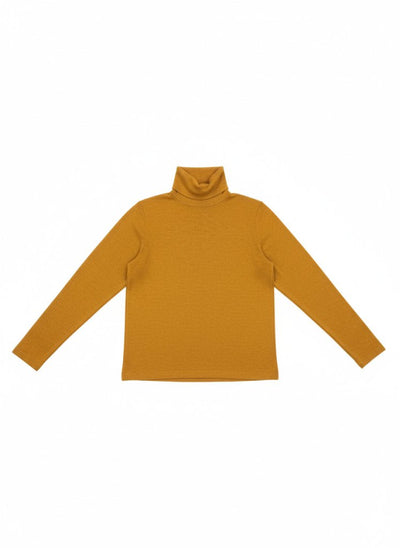 Mustard turtleneck print top MARGARITA - EUG Fashion EugFashion 