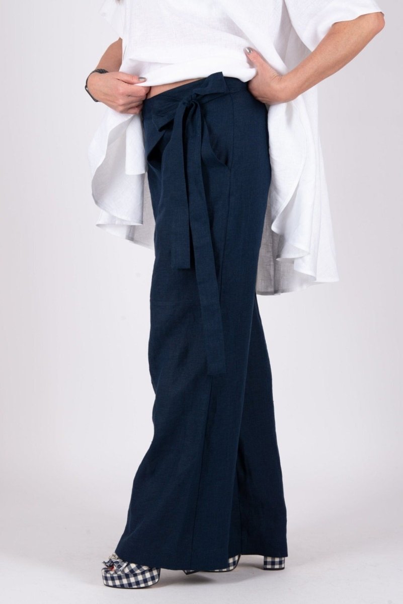 NASY Linen Wrap Pants - EUG Fashion EugFashion 